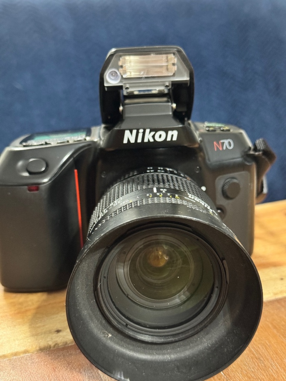 Nikon N-70 Film camera w/ 35-105 lens, 2x conversion lens, and zoom bag.